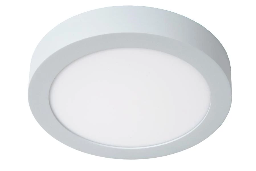 Lucide BRICE-LED - Flush ceiling light Bathroom - Ø 24 cm - LED Dim. - 1x15W 3000K - IP44 - White - turned off